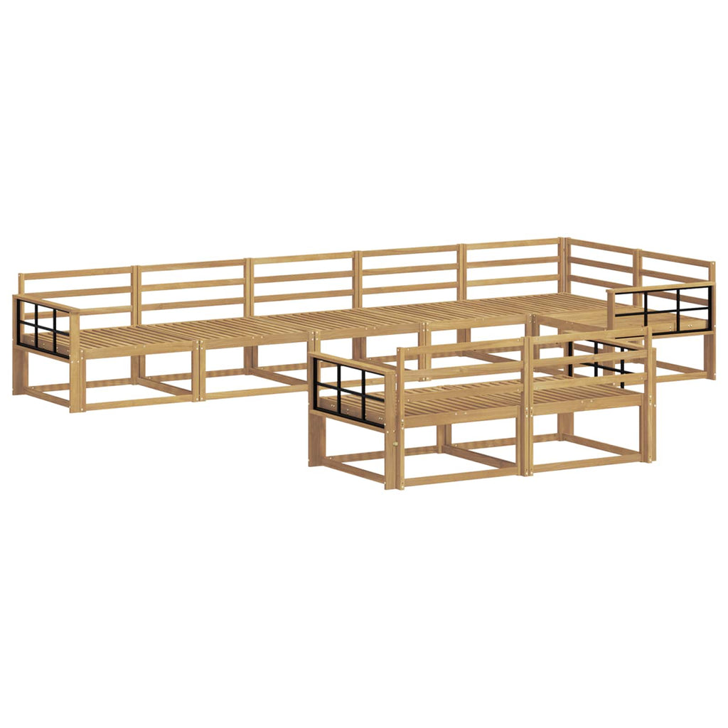 Outdoor-Sofagarnitur 8 Stk. Weiß Massives Akazienholz