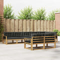 Outdoor-Sofagarnitur 6 Stk. Weiß und Anthrazit Polyester