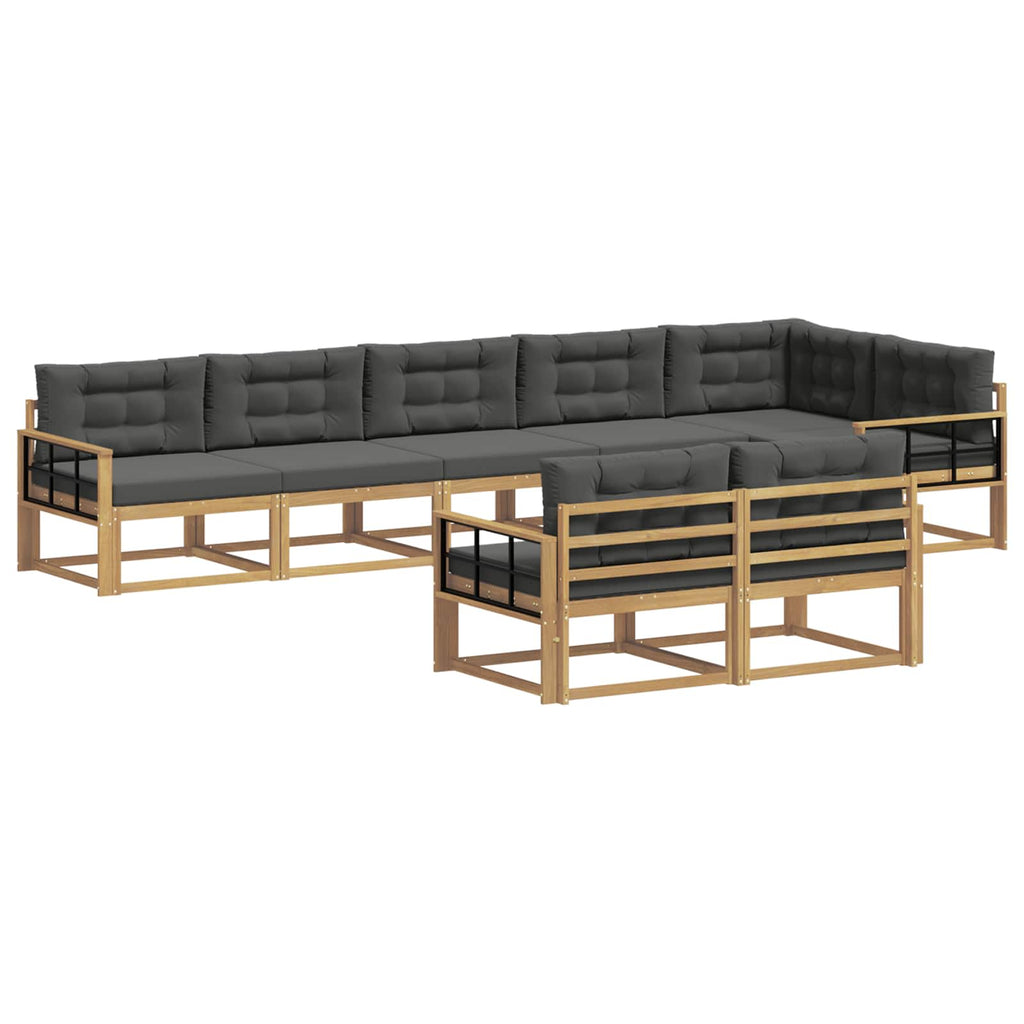 Outdoor-Sofagarnitur 6 Stk. Weiß und Anthrazit Polyester