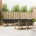 Outdoor-Sofagarnitur 6 Stk. Weiß und Anthrazit Polyester