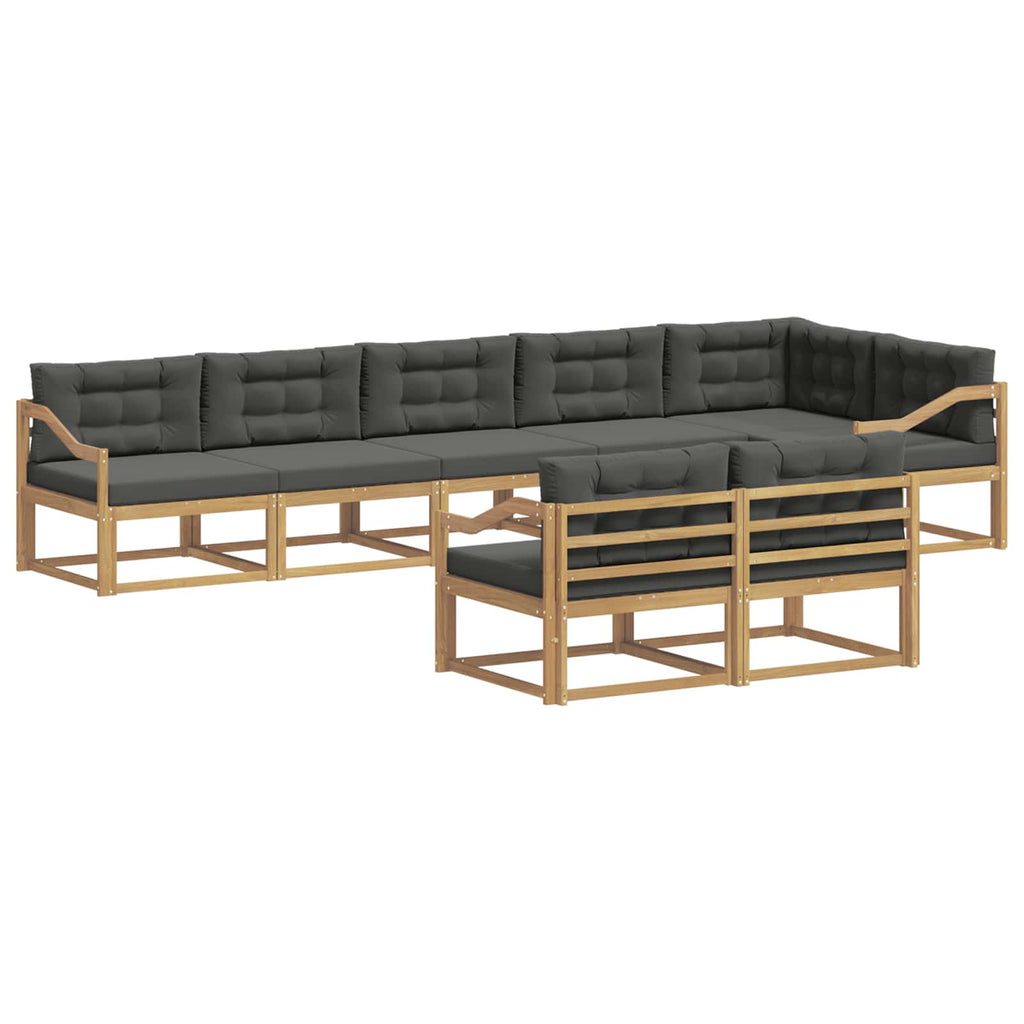 Outdoor-Sofagarnitur 6 Stk. Weiß und Anthrazit Polyester