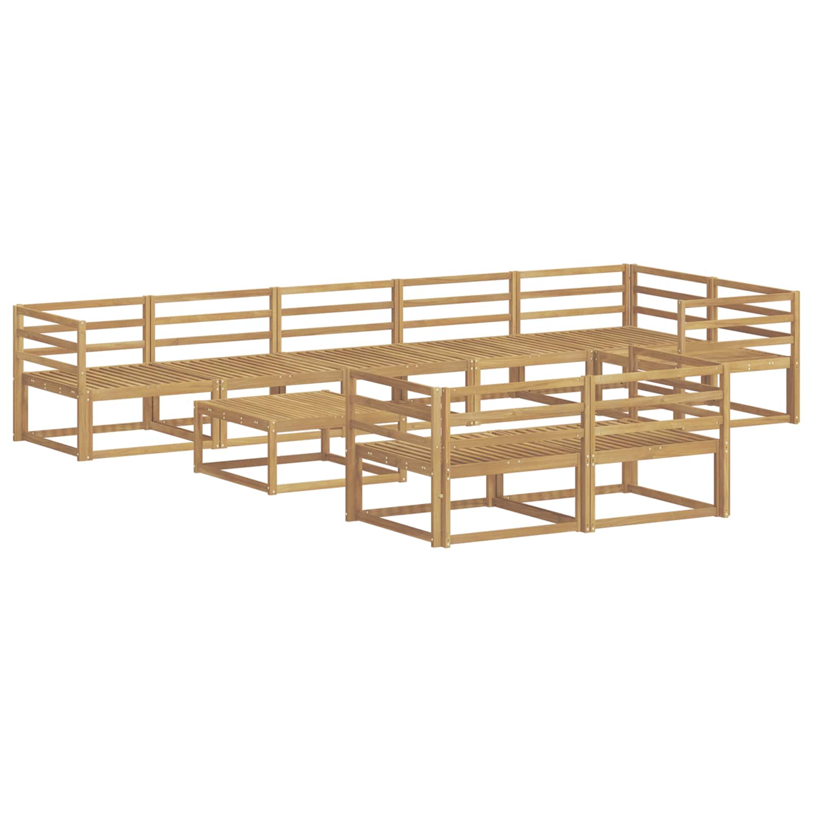 Outdoor-Sofagarnitur 9 pcs Weiß 79 x 79 x 37 cm
