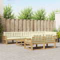 Outdoor-Sofagarnitur 9 pcs Weiß und Creme 79 x 79 x 37 cm