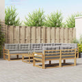 Outdoor-Sofagarnitur 9 pcs Weiß und Hellgrau 79 x 79 x 37 cm