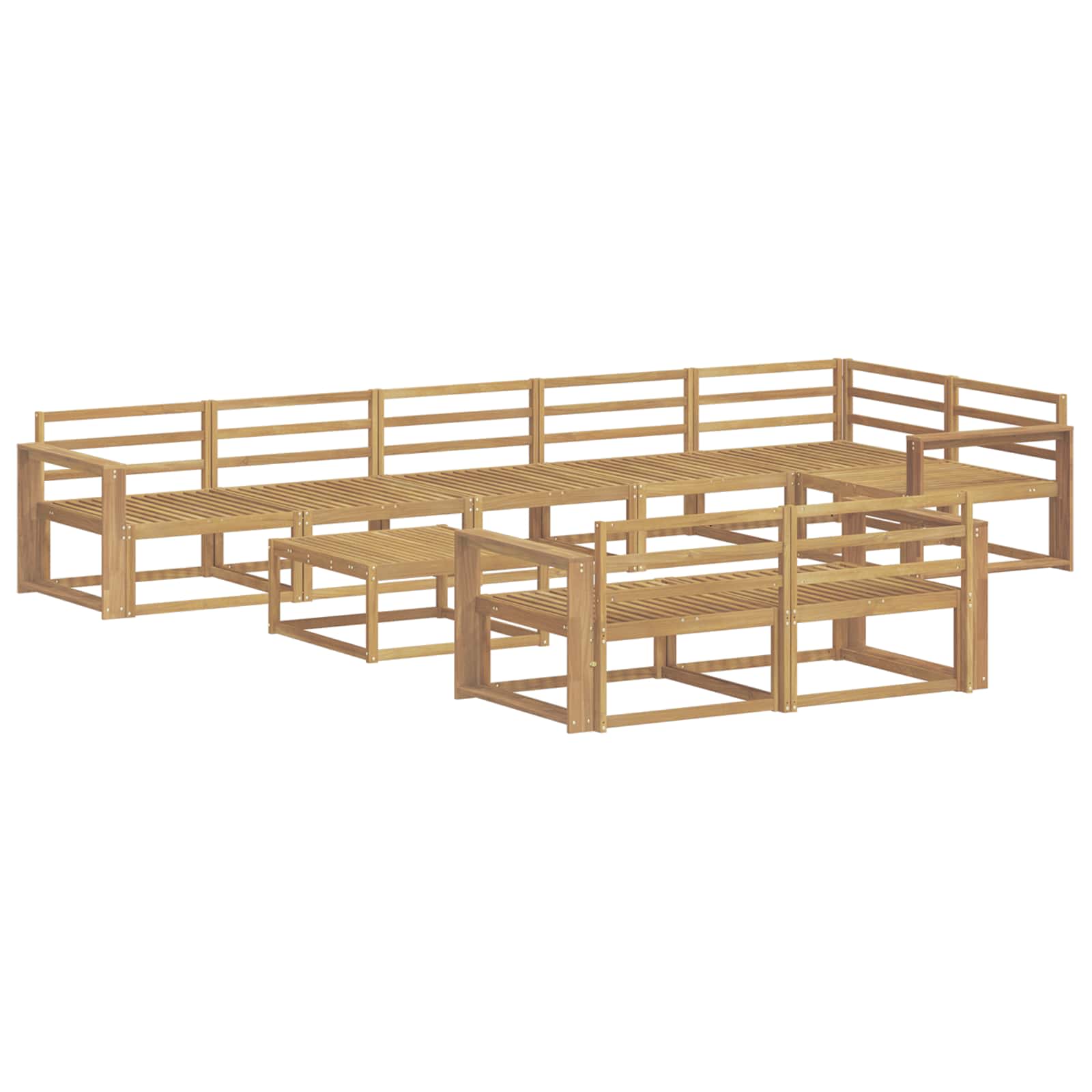 Outdoor-Sofagarnitur 9 pcs Weiß 79 x 79 x 37 cm