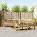 Outdoor-Sofagarnitur 9 pcs Weiß und Beige 79 x 79 x 37 cm