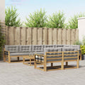 Outdoor-Sofagarnitur 9 pcs Weiß und Hellgrau 79 x 79 x 37 cm