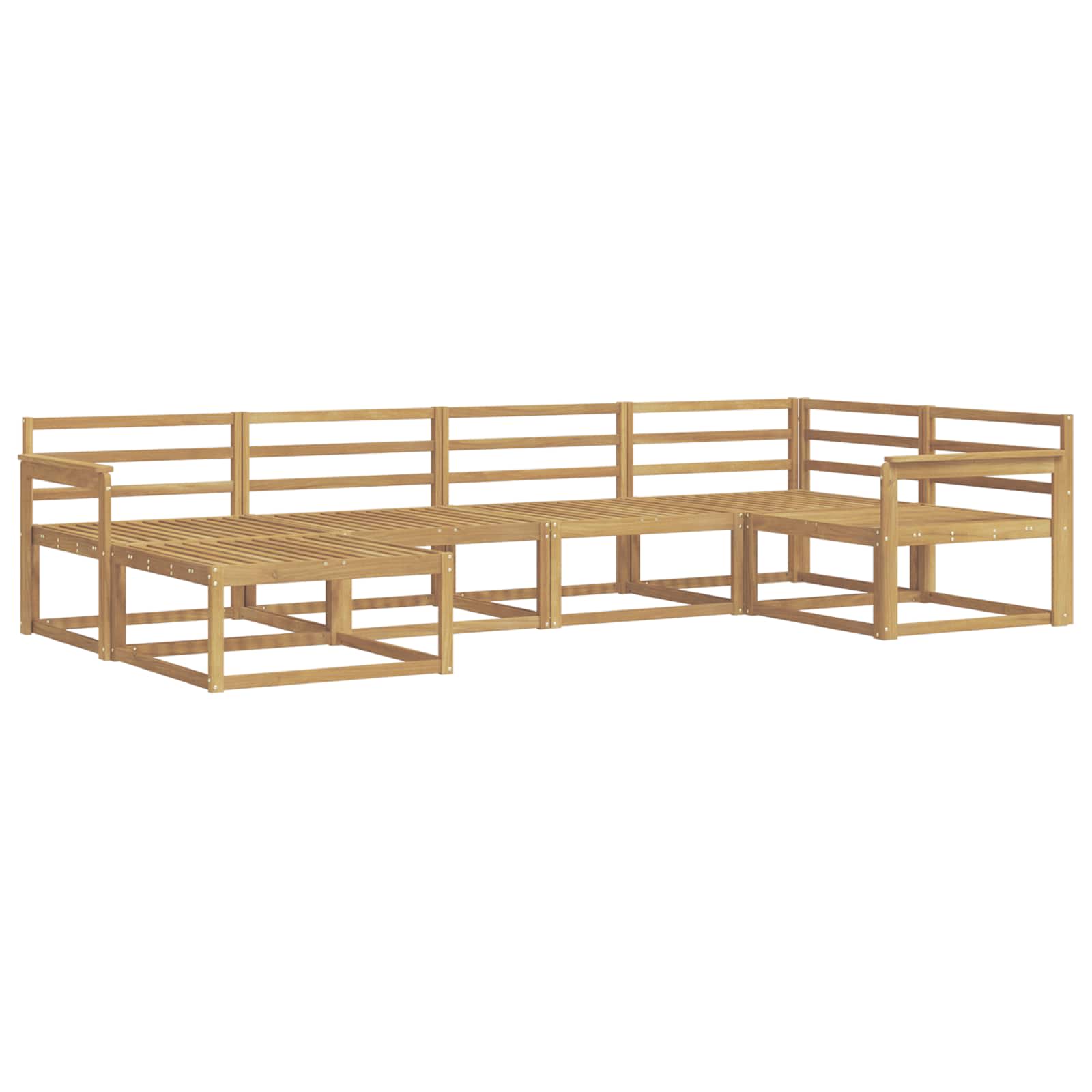 Outdoor-Sofagarnitur 6 pcs Weiß 327 x 168,5 x 73 cm