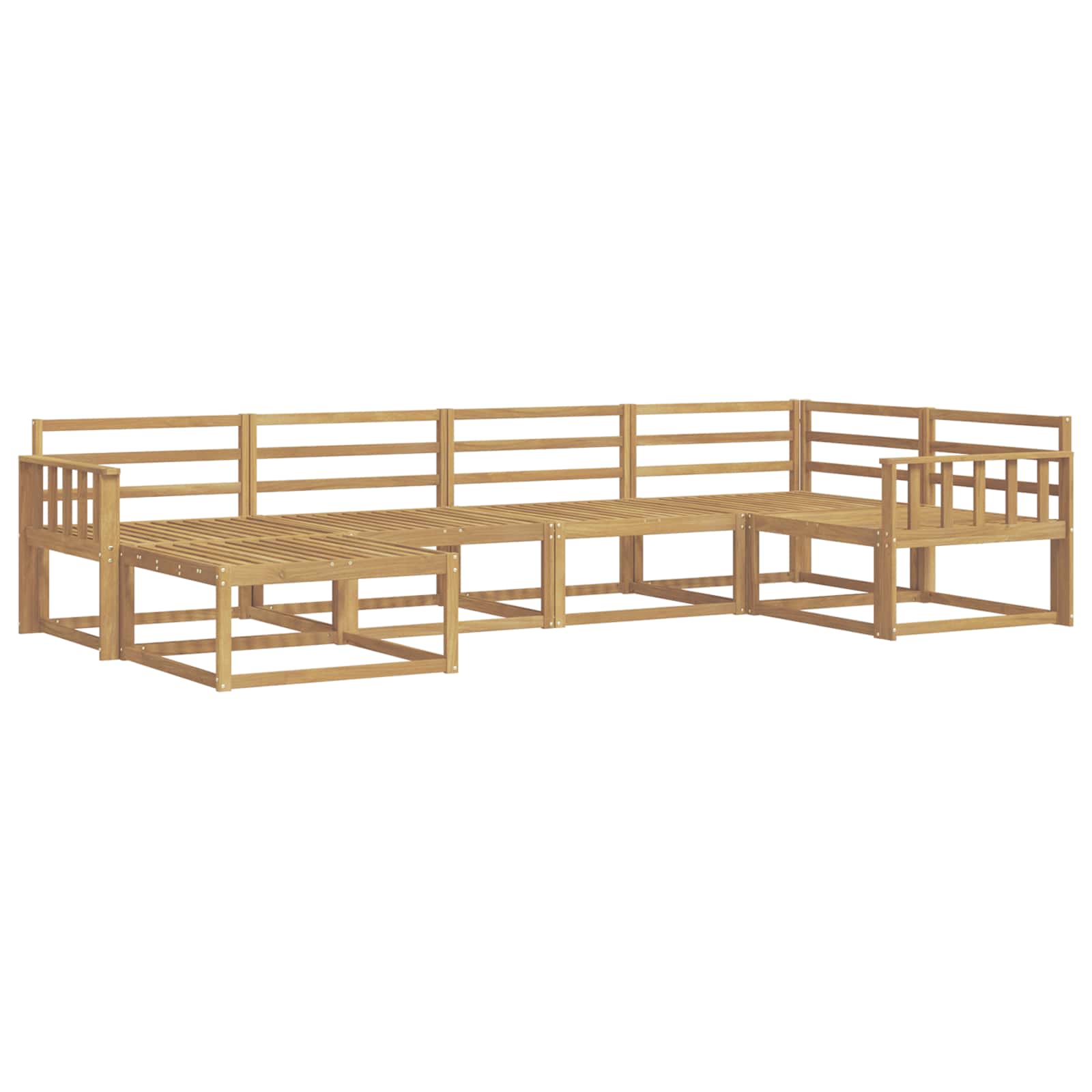 Outdoor-Sofagarnitur 6 pcs Weiß 327 x 168,5 x 73 cm