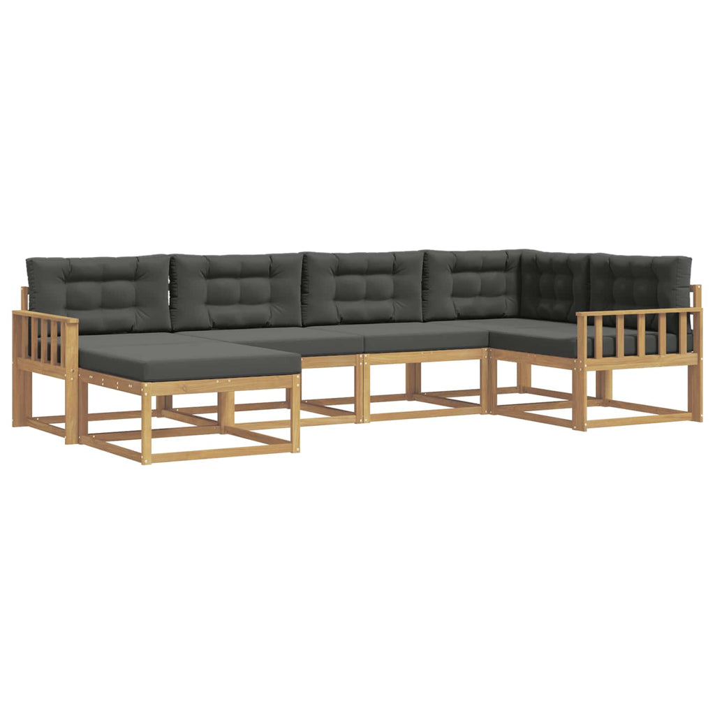 Outdoor-Sofagarnitur 5 pcs Weiß und Anthrazit Polyester