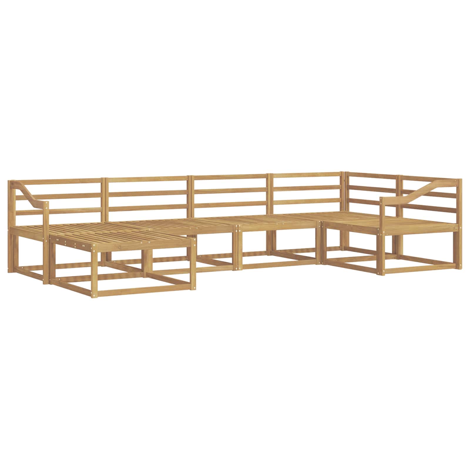 Outdoor-Sofagarnitur 6 pcs Weiß 325 x 166,5 x 73 cm