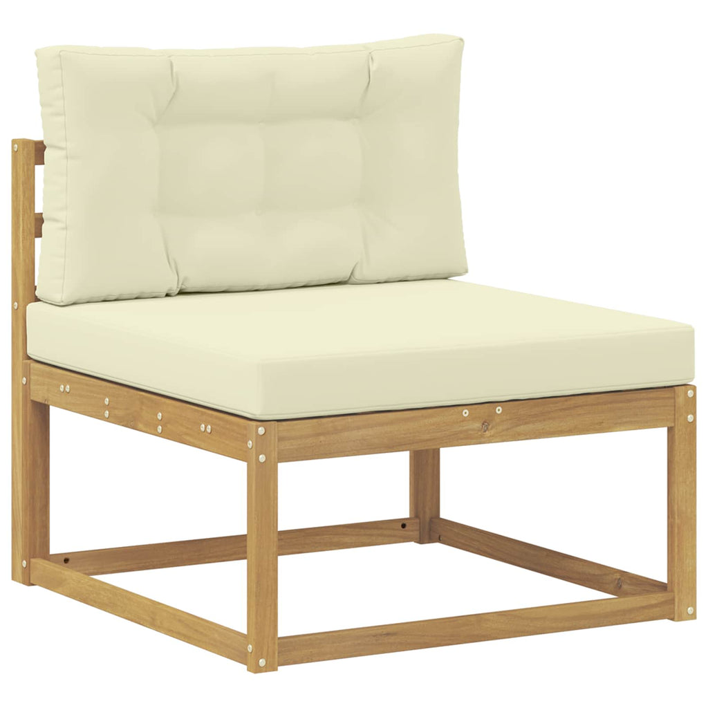 Outdoor-Sofagarnitur 7 pcs Weiß und Creme