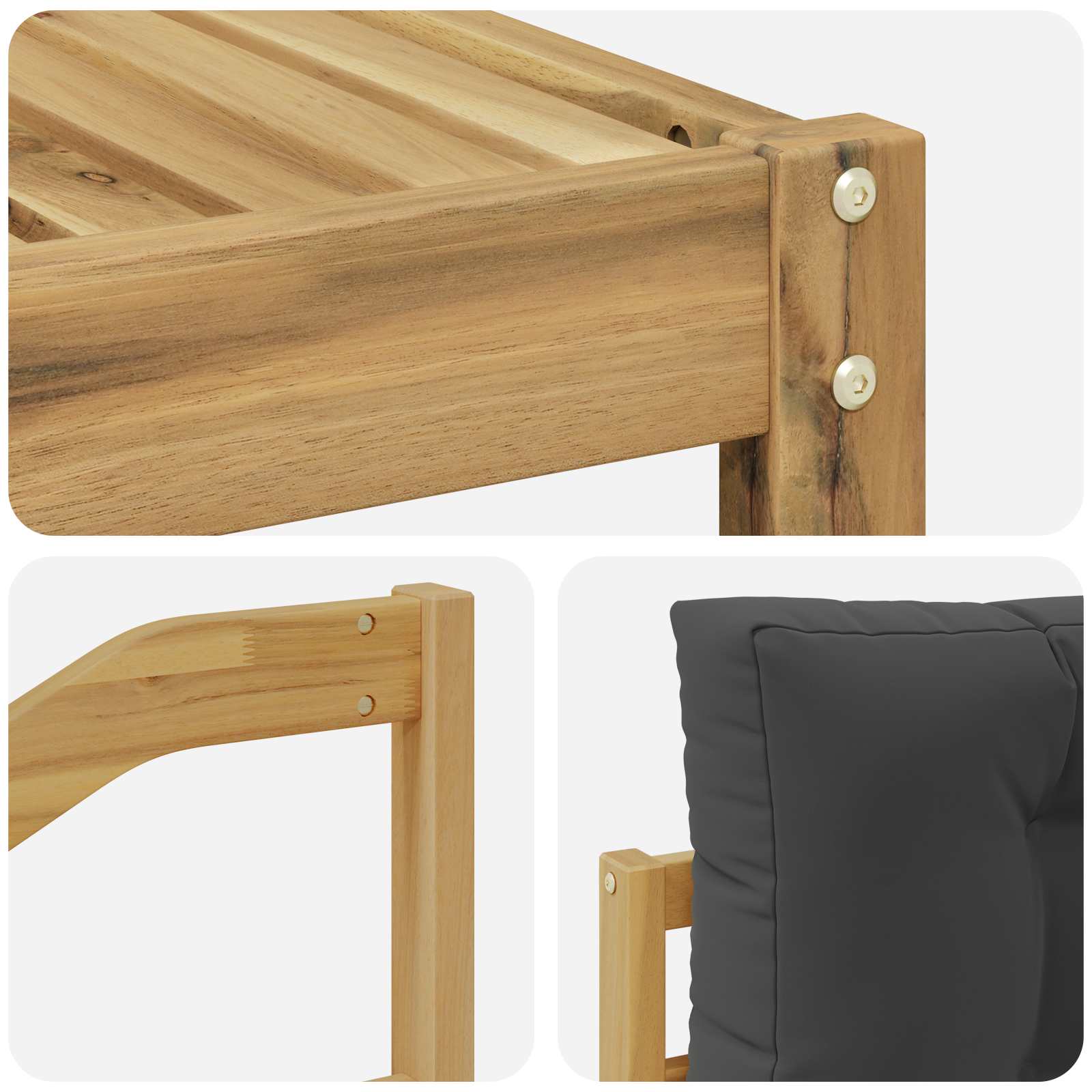 Outdoor-Sofagarnitur 7 pcs Weiß und Anthrazit