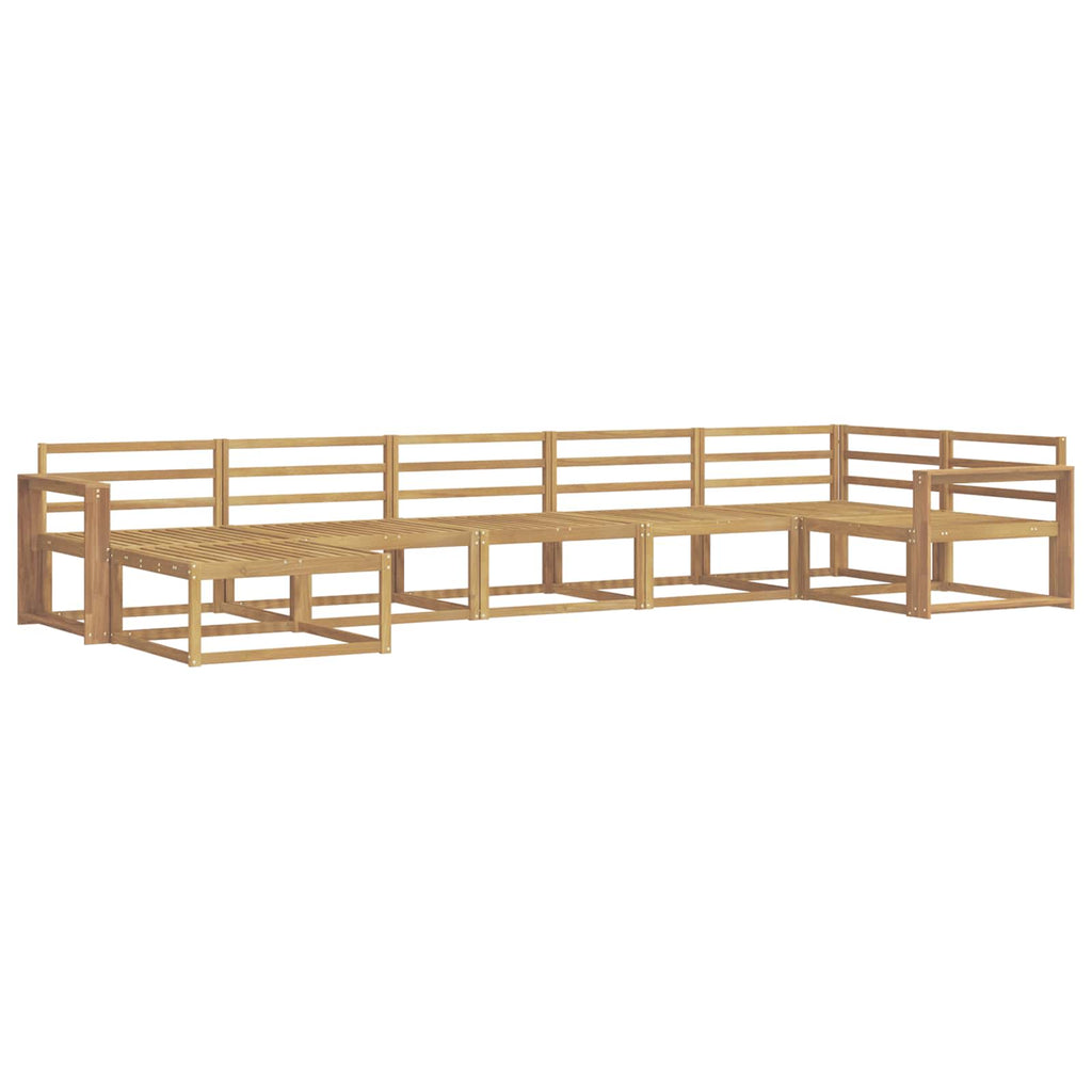 Outdoor-Sofagarnitur 7 pcs Weiß Massivholz Akazie