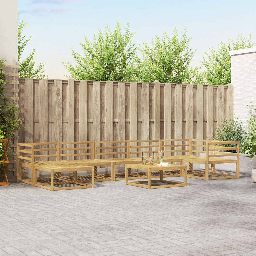 Outdoor-Sofagarnitur 8 pcs Weiß Massivholz Akazie