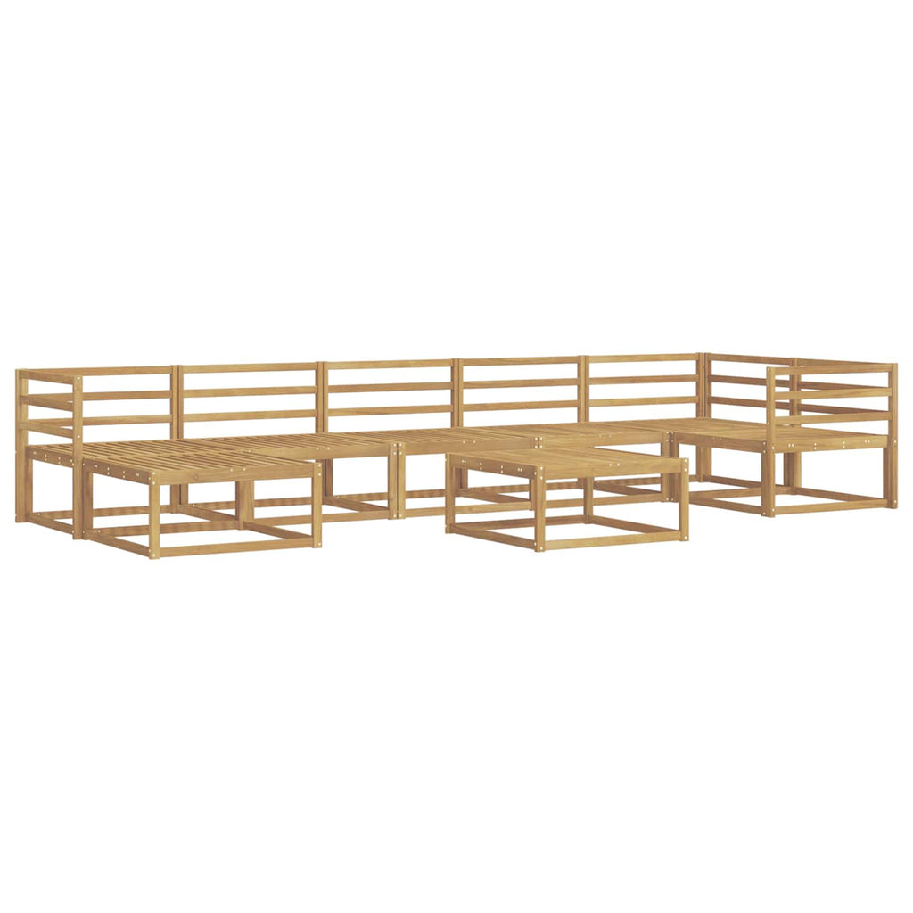 Outdoor-Sofagarnitur 8 pcs Weiß Massivholz Akazie
