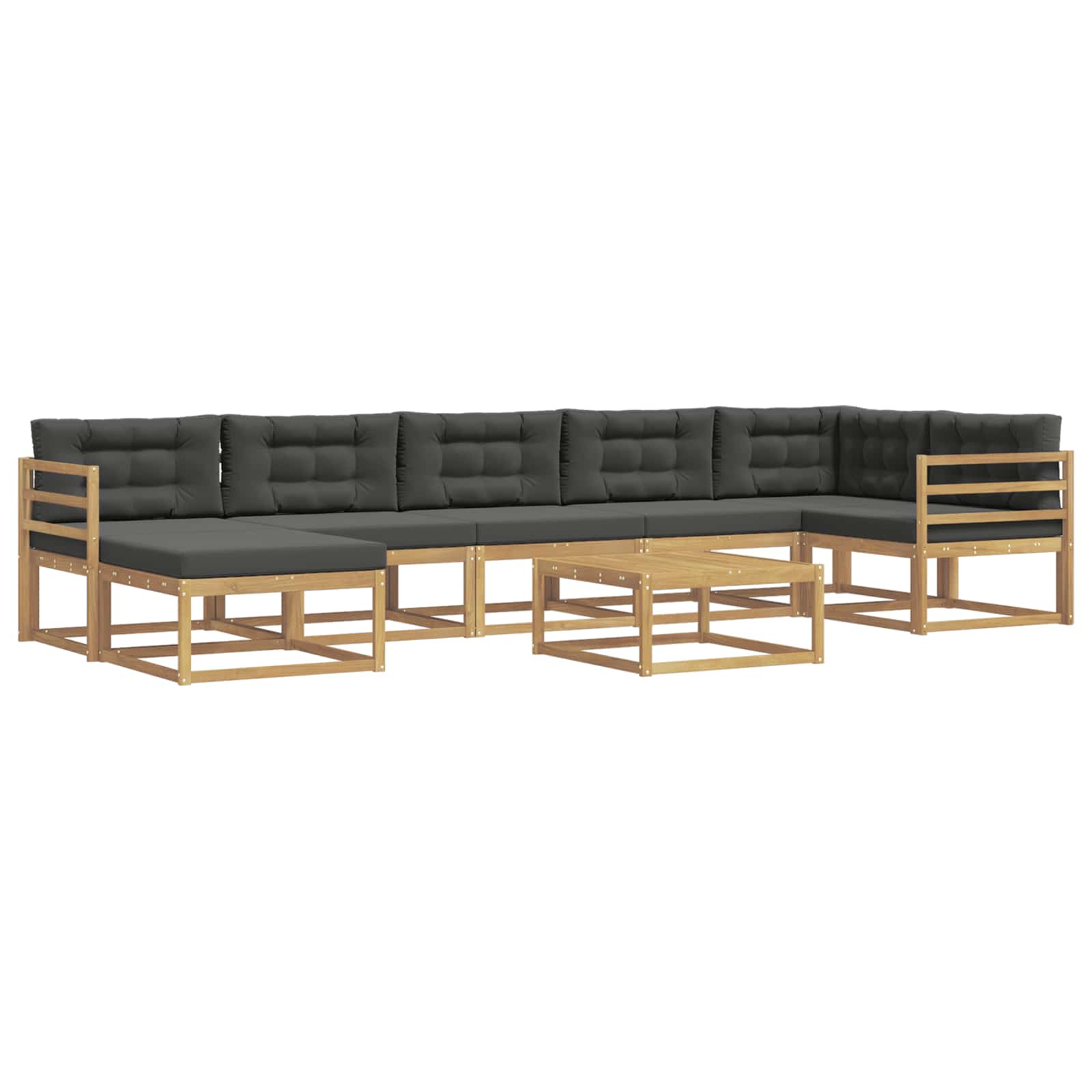 Outdoor-Sofagarnitur 8 pcs Weiß und Anthrazit