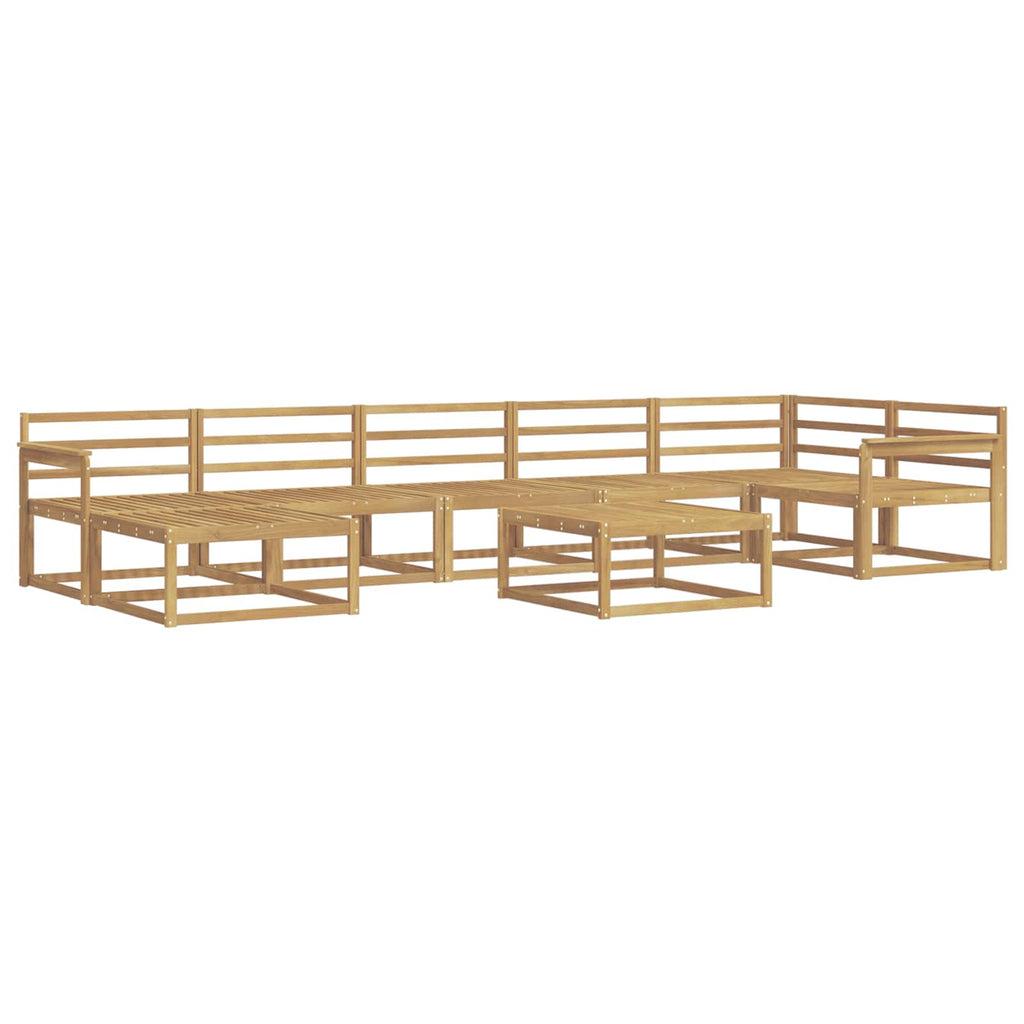 Outdoor-Sofagarnitur 8 pcs Weiß Massivholz Akazie