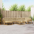 Outdoor-Sofagarnitur 8 pcs Weiß und Beige