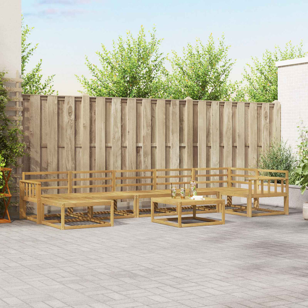 Outdoor-Sofagarnitur 8 pcs Weiß Massivholz Akazie