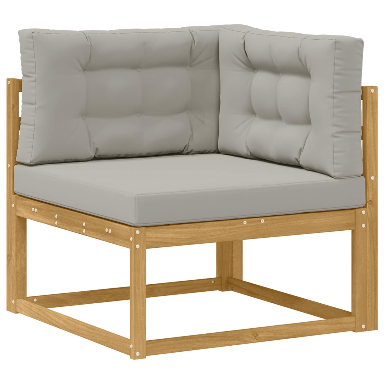 Outdoor-Sofagarnitur 8 pcs Weiß und Hellgrau