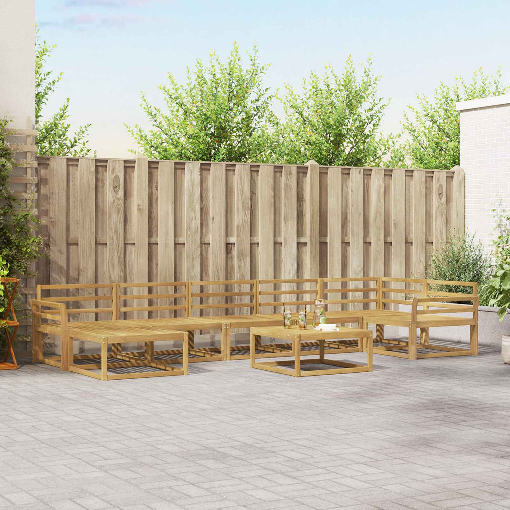 Outdoor-Sofagarnitur 8 pcs Weiß Massivholz Akazie
