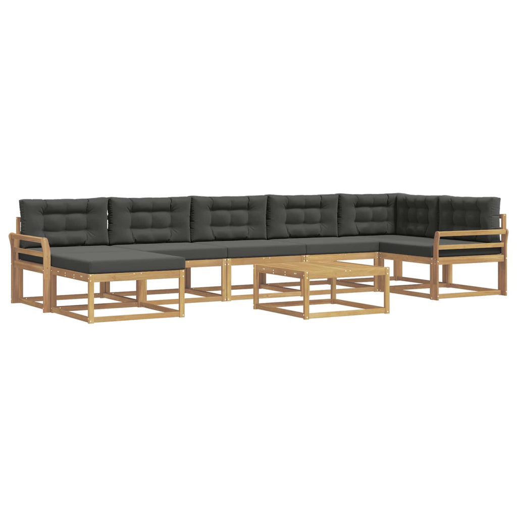 Outdoor-Sofagarnitur 8 pcs Weiß und Anthrazit