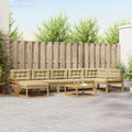 Outdoor-Sofagarnitur 8 pcs Weiß und Beige