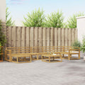Outdoor-Sofagarnitur 8 pcs Weiß Massivholz Akazie