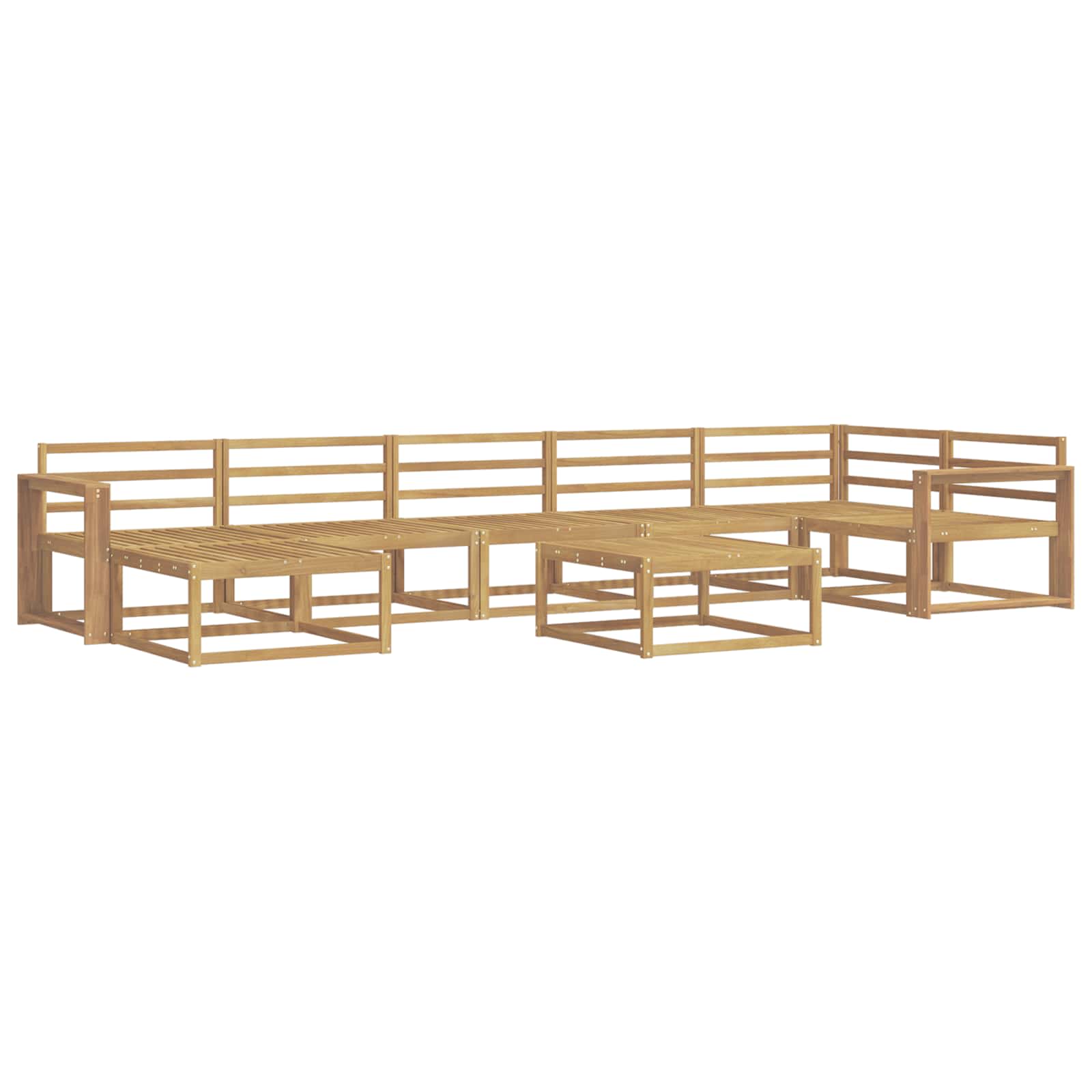 Outdoor-Sofagarnitur 8 pcs Weiß Massivholz Akazie