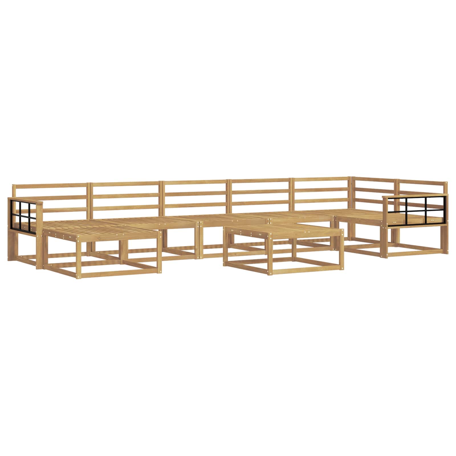 Outdoor-Sofagarnitur 8 pcs Weiß Massivholz Akazie