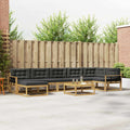 Outdoor-Sofagarnitur 8 pcs Weiß und Anthrazit