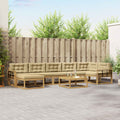 Outdoor-Sofagarnitur 8 pcs Weiß und Beige