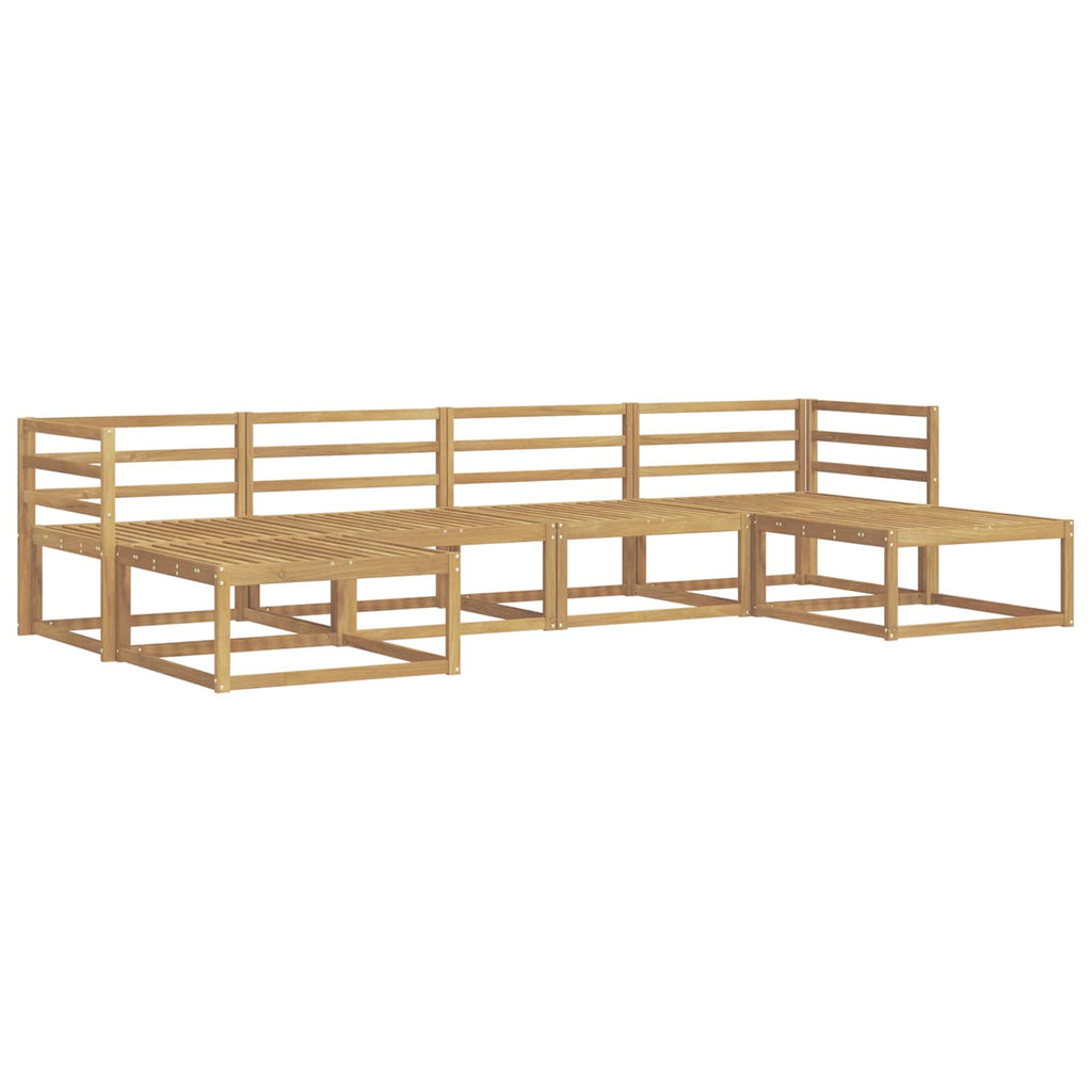 Outdoor-Sofagarnitur 6 pcs Weiß Massivholz Akazie
