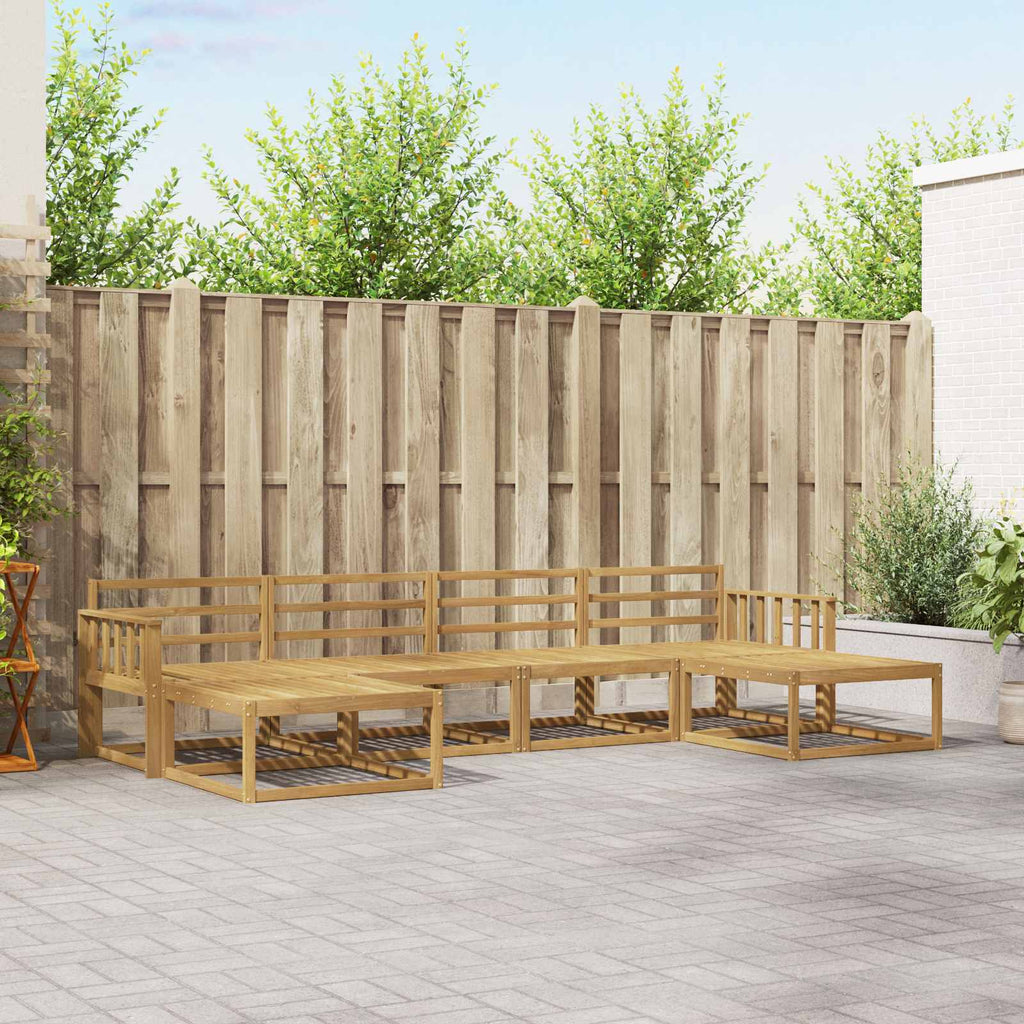 Outdoor-Sofagarnitur 6 pcs Weiß Massivholz Akazie