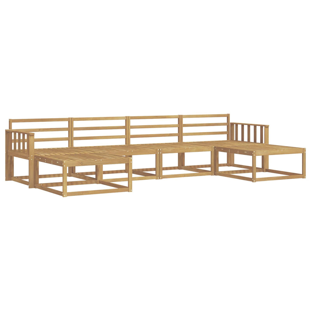 Outdoor-Sofagarnitur 6 pcs Weiß Massivholz Akazie