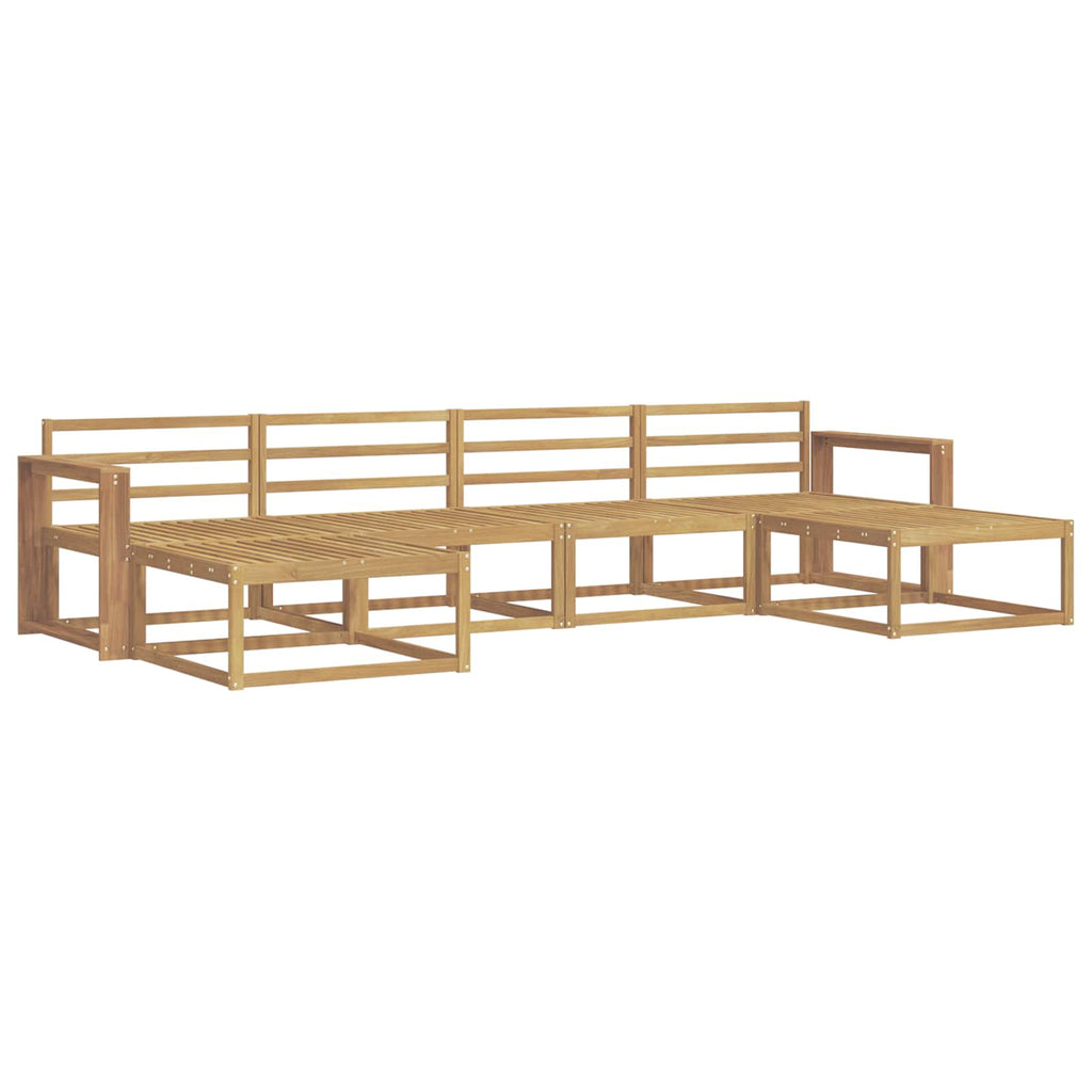 Outdoor-Sofagarnitur 6 pcs Weiß Massivholz Akazie