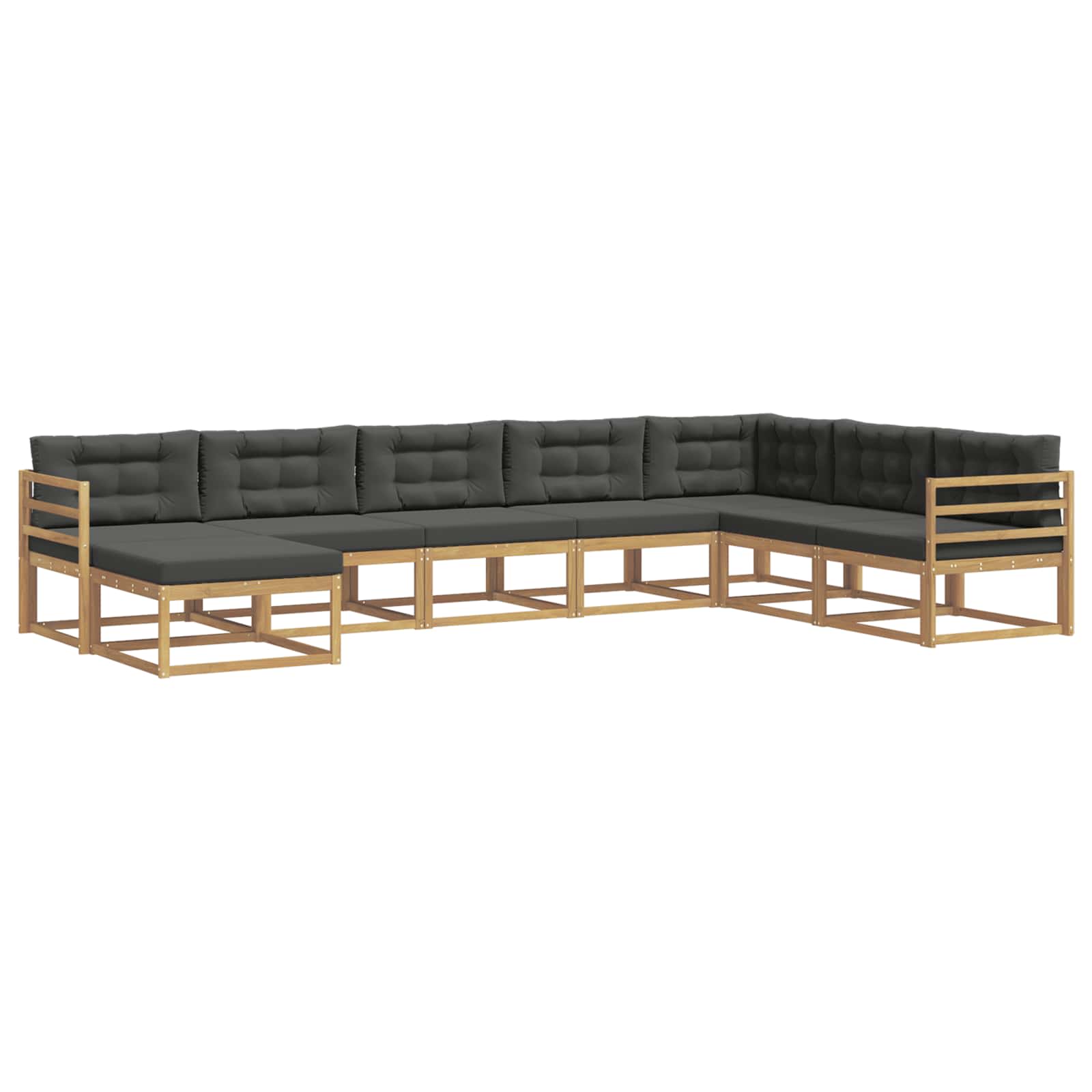 Outdoor-Sofagarnitur 8 pcs Weiß und Anthrazit
