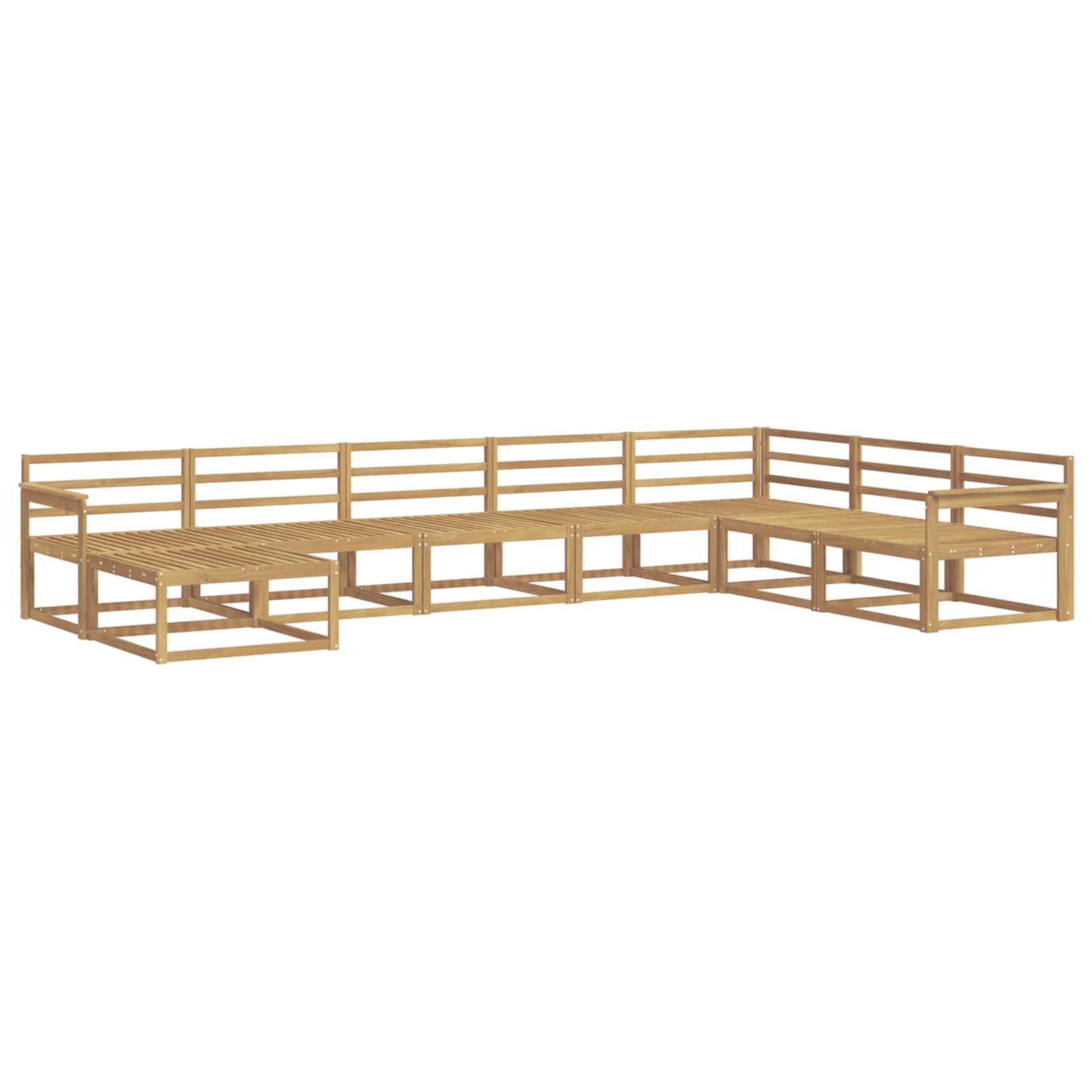 Outdoor-Sofagarnitur 8 pcs Weiß Massivholz Akazie