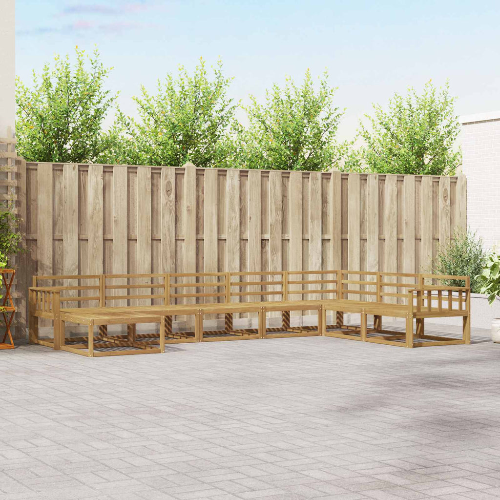 Outdoor-Sofagarnitur 8 pcs Weiß Massivholz Akazie