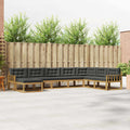Outdoor-Sofagarnitur 8 pcs Weiß und Anthrazit