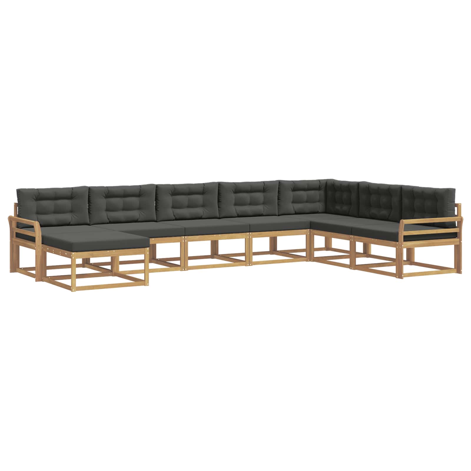Outdoor-Sofagarnitur 8 pcs Weiß und Anthrazit