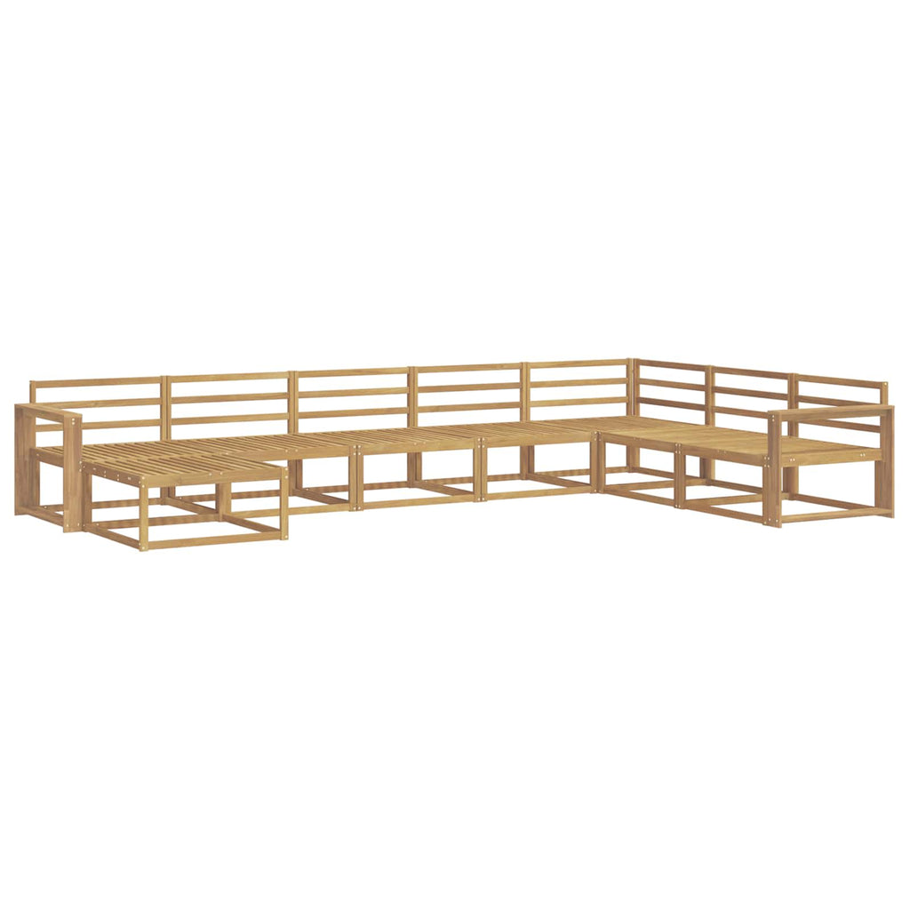 Outdoor-Sofagarnitur 8 pcs Weiß Massivholz Akazie