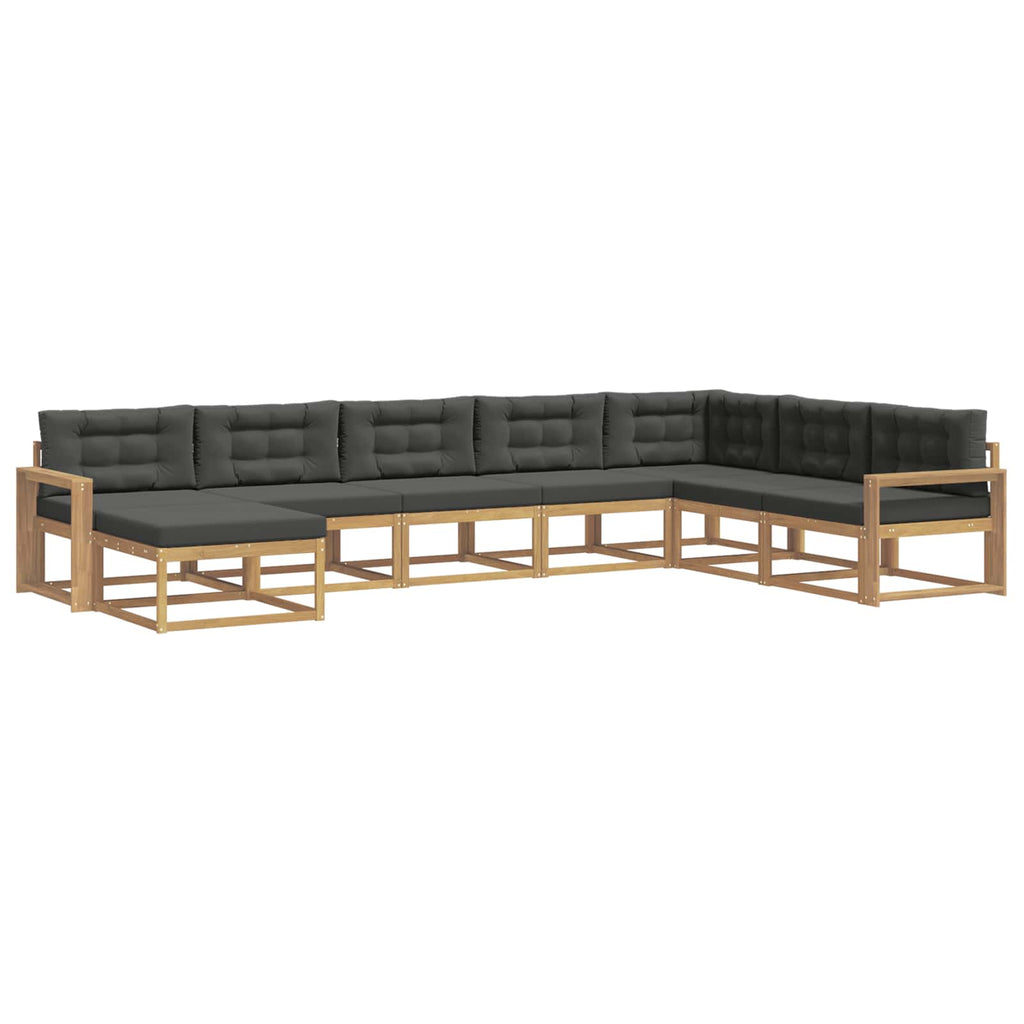 Outdoor-Sofagarnitur 8 pcs Weiß und Anthrazit