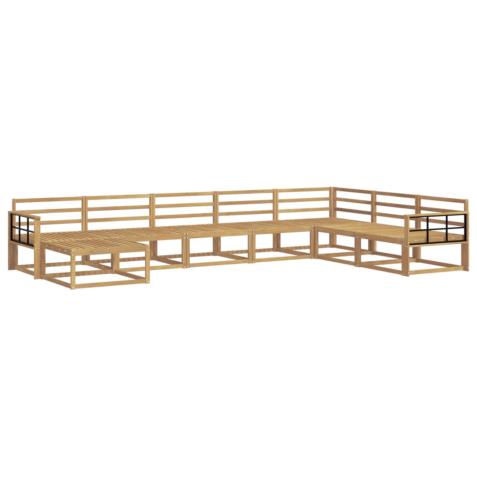 Outdoor-Sofagarnitur 8 pcs Weiß Massivholz Akazie