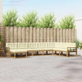 Outdoor-Sofagarnitur 8 pcs Weiß und Creme