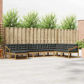 Outdoor-Sofagarnitur 8 pcs Weiß und Anthrazit
