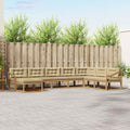 Outdoor-Sofagarnitur 8 pcs Weiß und Beige