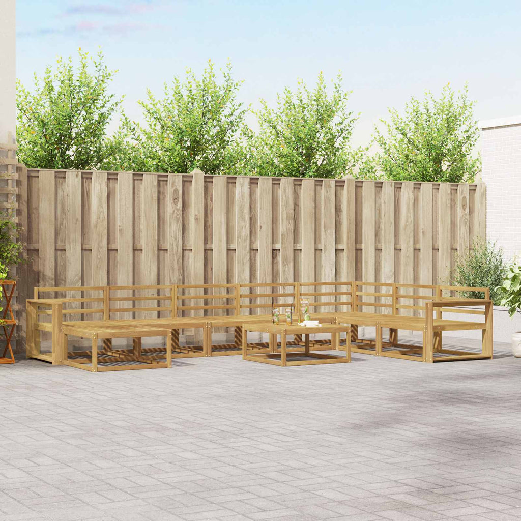 Outdoor-Sofagarnitur 9 pcs Weiß Massivholz Akazie