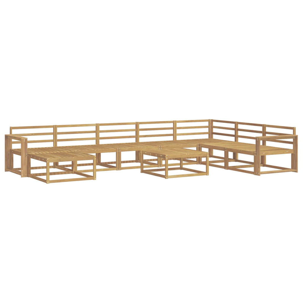 Outdoor-Sofagarnitur 9 pcs Weiß Massivholz Akazie